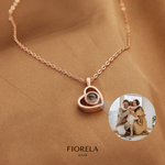 Colar coração momentos personalizado com foto + caixa