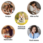 Colar coração momentos personalizado com foto