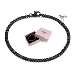 Pulseira cubana de aço inoxidável + caixa
