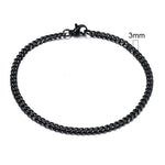 Pulseira cubana de aço inoxidável + caixa