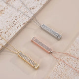 Colar barra 3D perolizado + personalização