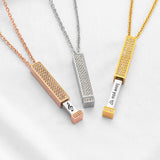 Colar barra 3D perolizado + personalização