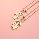Colar filhos personalizado + caixa de presente
