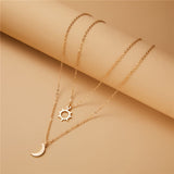 kit de 1 colar sol + 1 colar lua