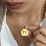 Colar moeda personalizado com foto + caixa