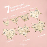 Conjunto de colares coração quebra cabeça personalizado + caixa